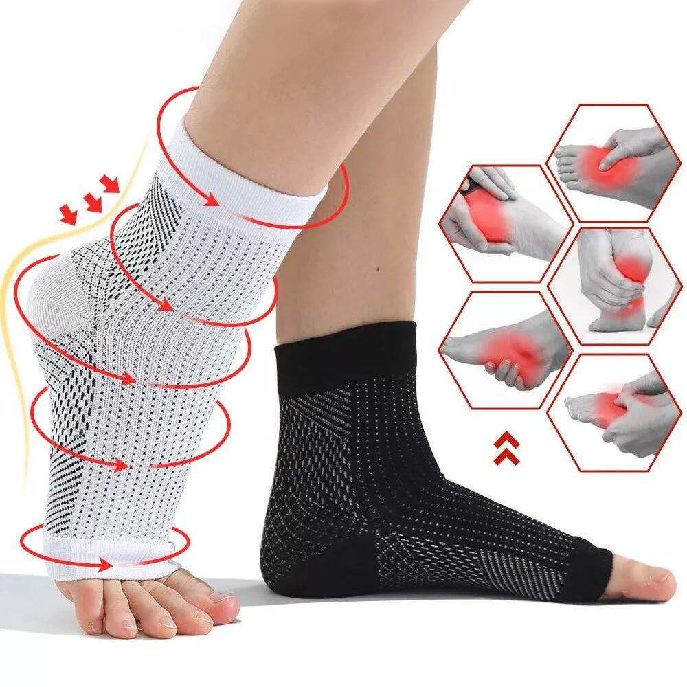🔥 EL SECRETO PARA PIES Y PIERNAS SIN DOLOR, MÁS LIGERAS Y CON ENERGÍA RENOVADA 🔥 🌟 CALCETINES DE NEURO COMPRESIÓN - 7 PUNTOS DROPS 🌟