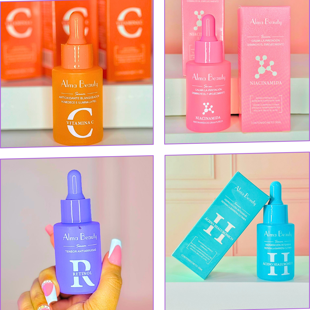😍❤️¡Descubre el secreto de la juventud! 😍❤️  😍Transforma tu piel y luce más joven con el KIT X 4 de  SÉRUMS FACIALES Alma Beauty😍             🔥🔥COMPRAR 4 PAGAR  2!🔥🔥                                                                         ¡Paga al recibir!