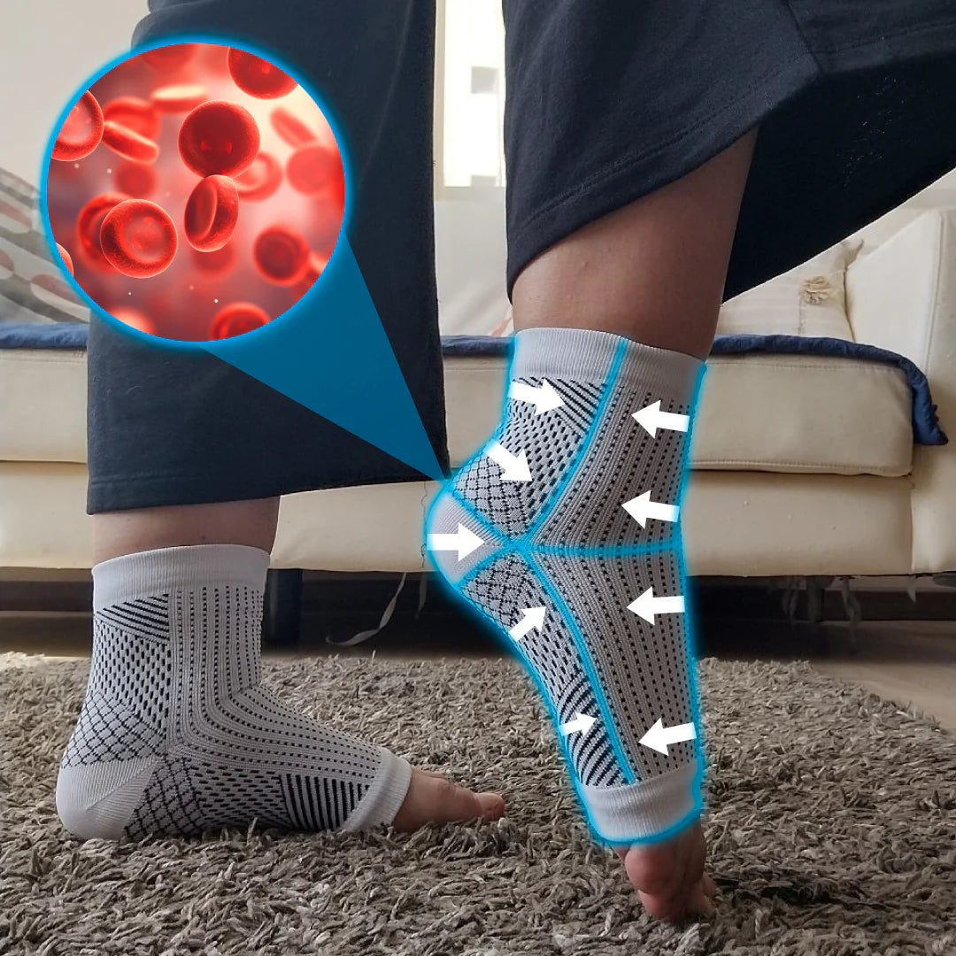 🔥 EL SECRETO PARA PIES Y PIERNAS SIN DOLOR, MÁS LIGERAS Y CON ENERGÍA RENOVADA 🔥 🌟 CALCETINES DE NEURO COMPRESIÓN - 7 PUNTOS DROPS 🌟